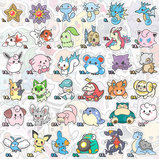 36 Pokimon Stickers
