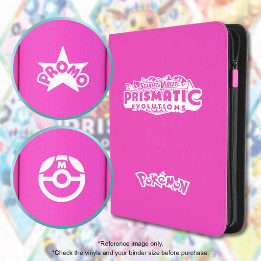 Pokimon Iron-On Binder Vinyls for Prismatic Evolutions