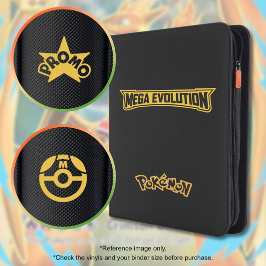 Pokimon Iron-On Binder Vinyls for Mega Evolution