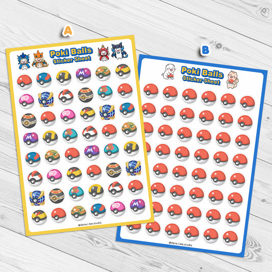 Poki Balls Sticker Sheet