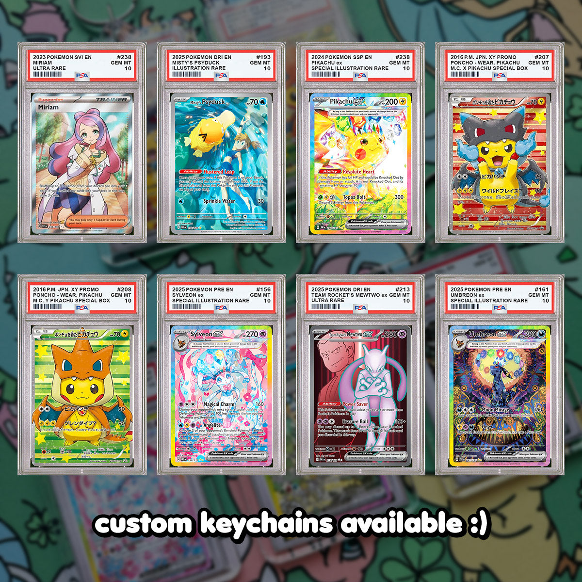 Pokimon PSA 10 Keychain