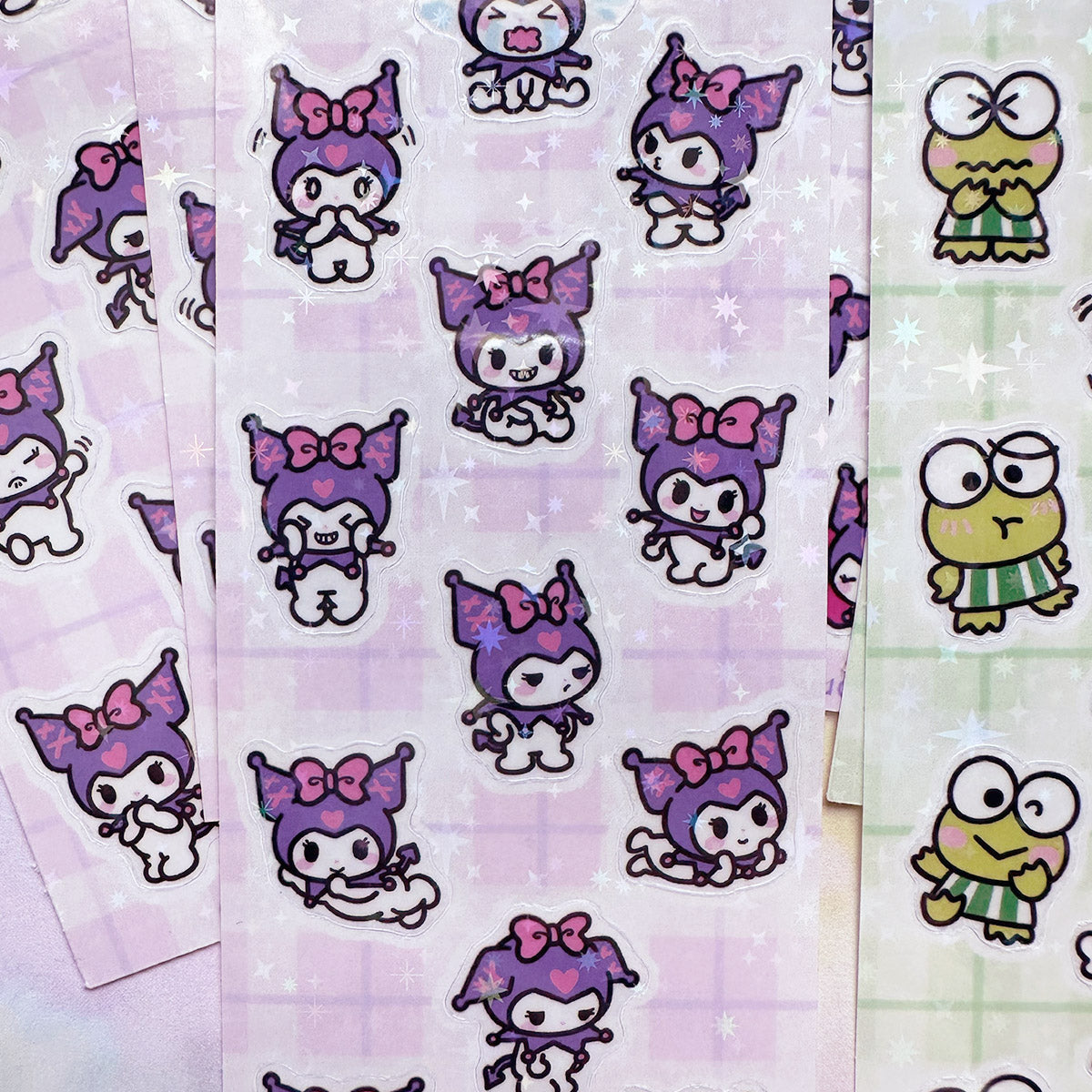 Small Purple Kitty Sticker Sheet