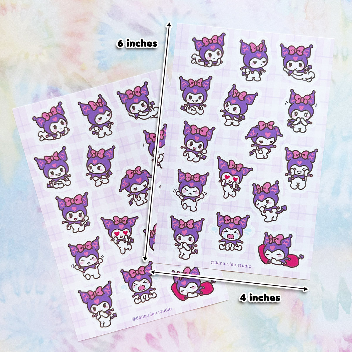 Cute Purple Kitty Sticker Sheet