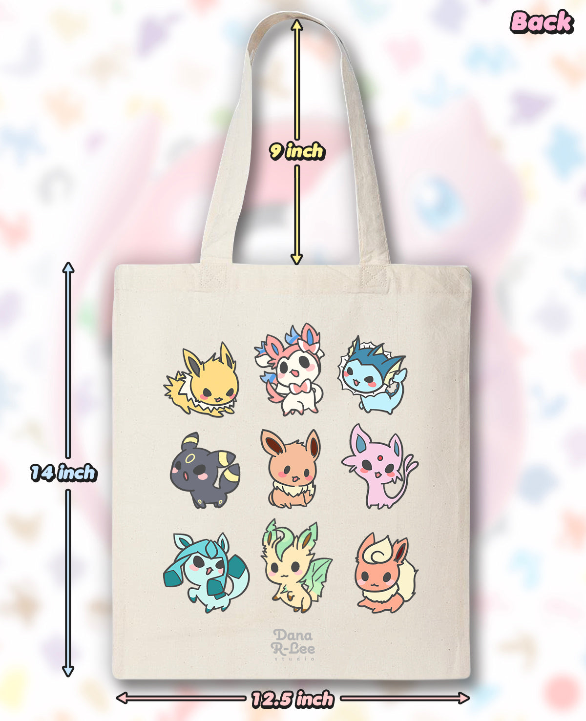 Pokimon Eevee Evolutions Tote Bag