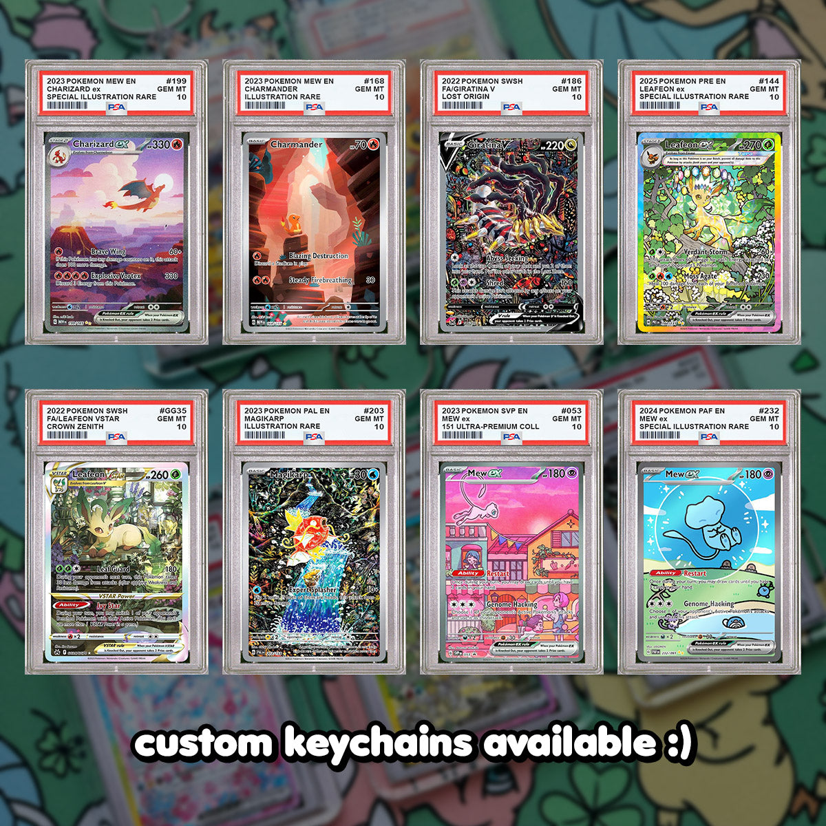 Pokimon PSA 10 Keychain