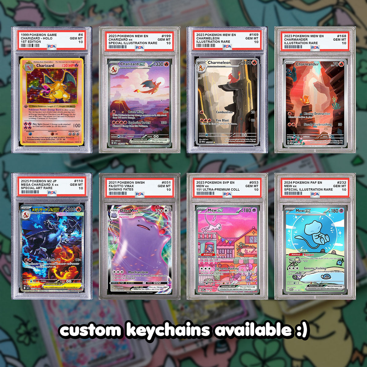 Pokimon PSA 10 Keychain