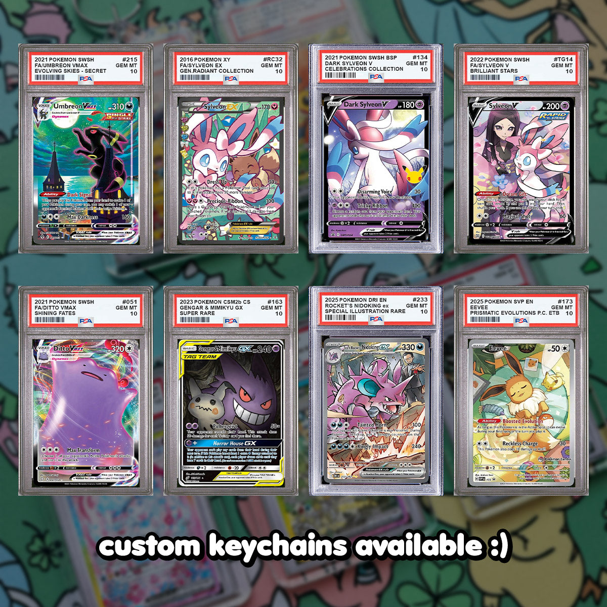 Pokimon PSA 10 Keychain