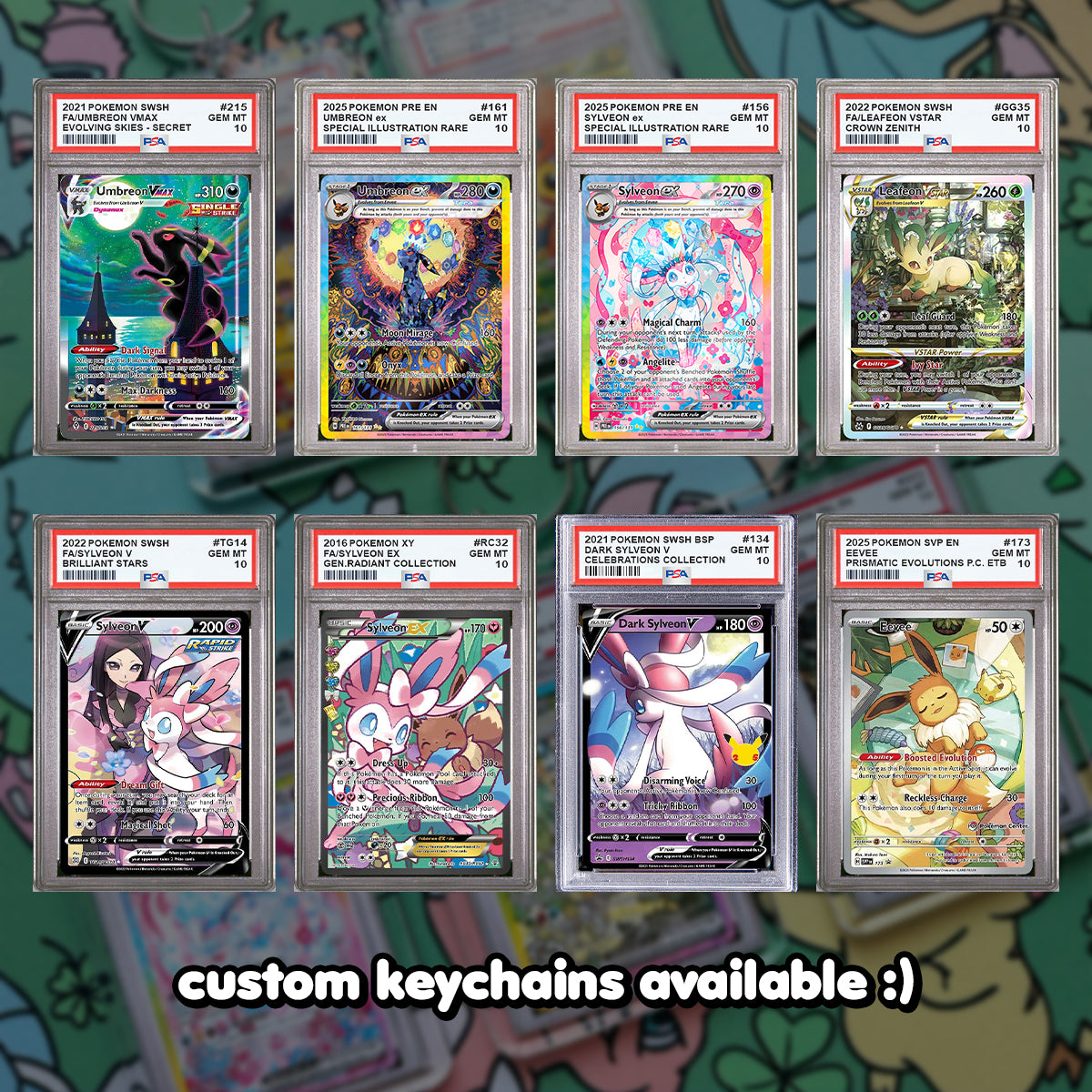 Pokimon PSA 10 Keychain