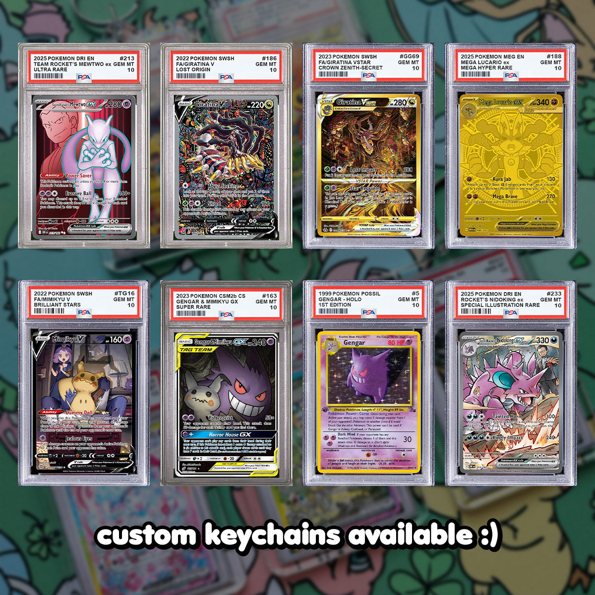 Pokimon PSA 10 Keychain
