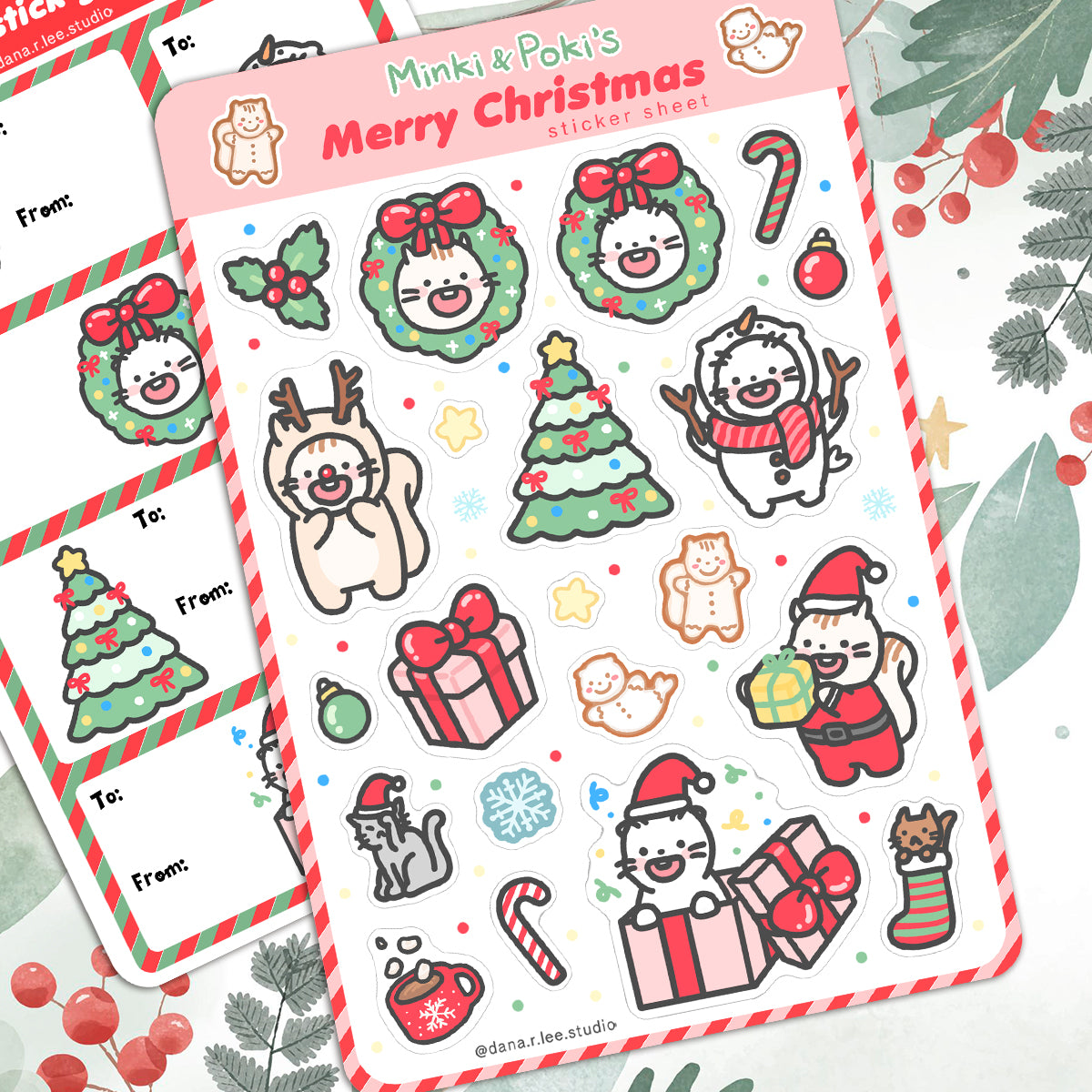 Minki & Poki Christmas Sticker Sheets