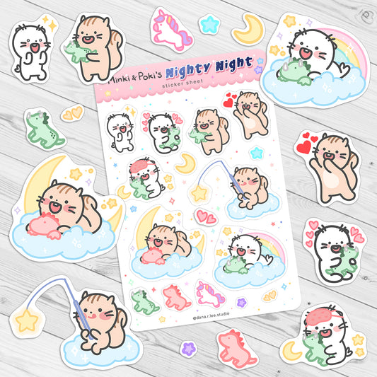 Minki & Poki Nighty Night Sticker Sheet