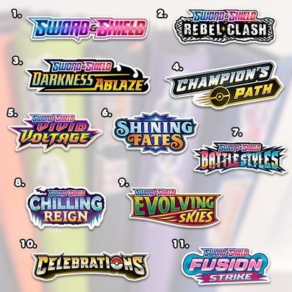 Pokimon Binder Stickers Sword & Shield