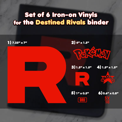Pokimon Iron-On Binder Vinyls for Destined Rivals