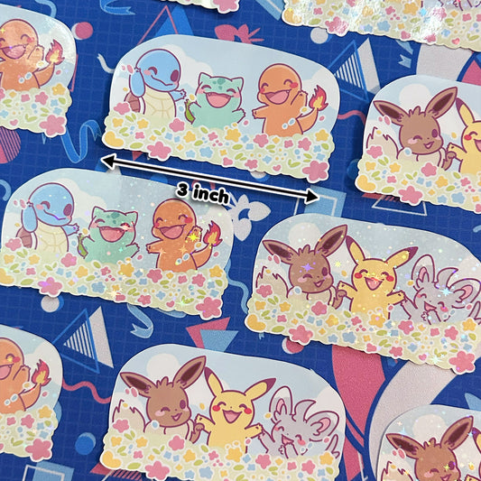 Pokimon Flower Garden Sticker