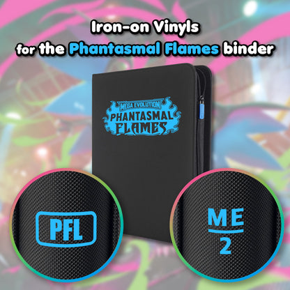 Pokimon Iron-On Binder Vinyls for Phantasmal Flames