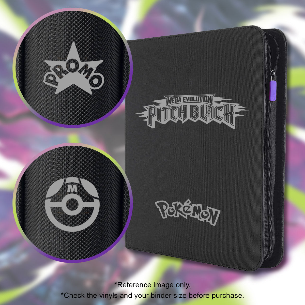 Pokimon Iron-On Binder Vinyls for Pitch Black