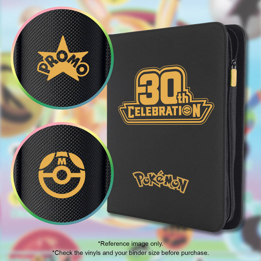 Pokimon Iron-On Binder Vinyls for 30th Celebration