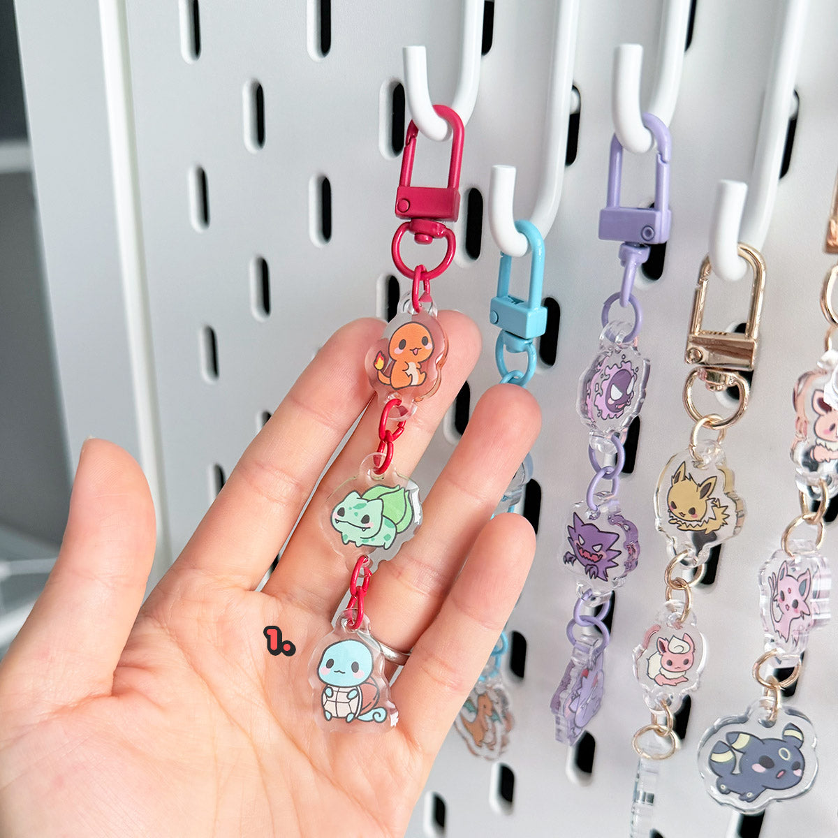 Pokimon 3-piece Connected Keychain