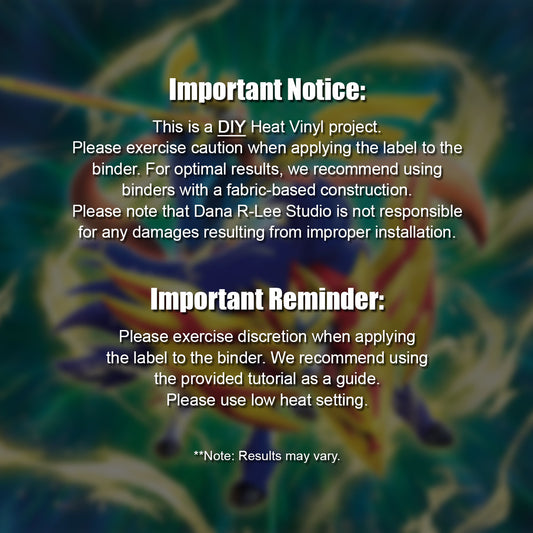 Pokimon Iron-On Binder Vinyls for Crown Zenith