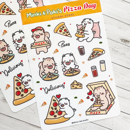 Minki & Poki Pizza Day Sticker Sheet