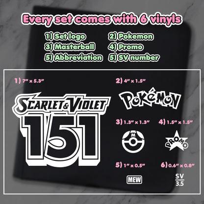 16 Full Set Pokimon Iron-On Binder Vinyl