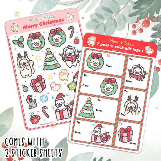 Minki & Poki Christmas Sticker Sheets