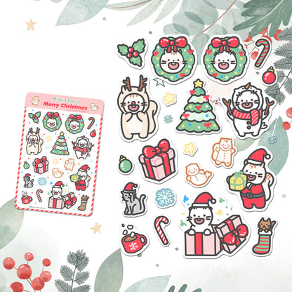 Minki & Poki Christmas Sticker Sheet