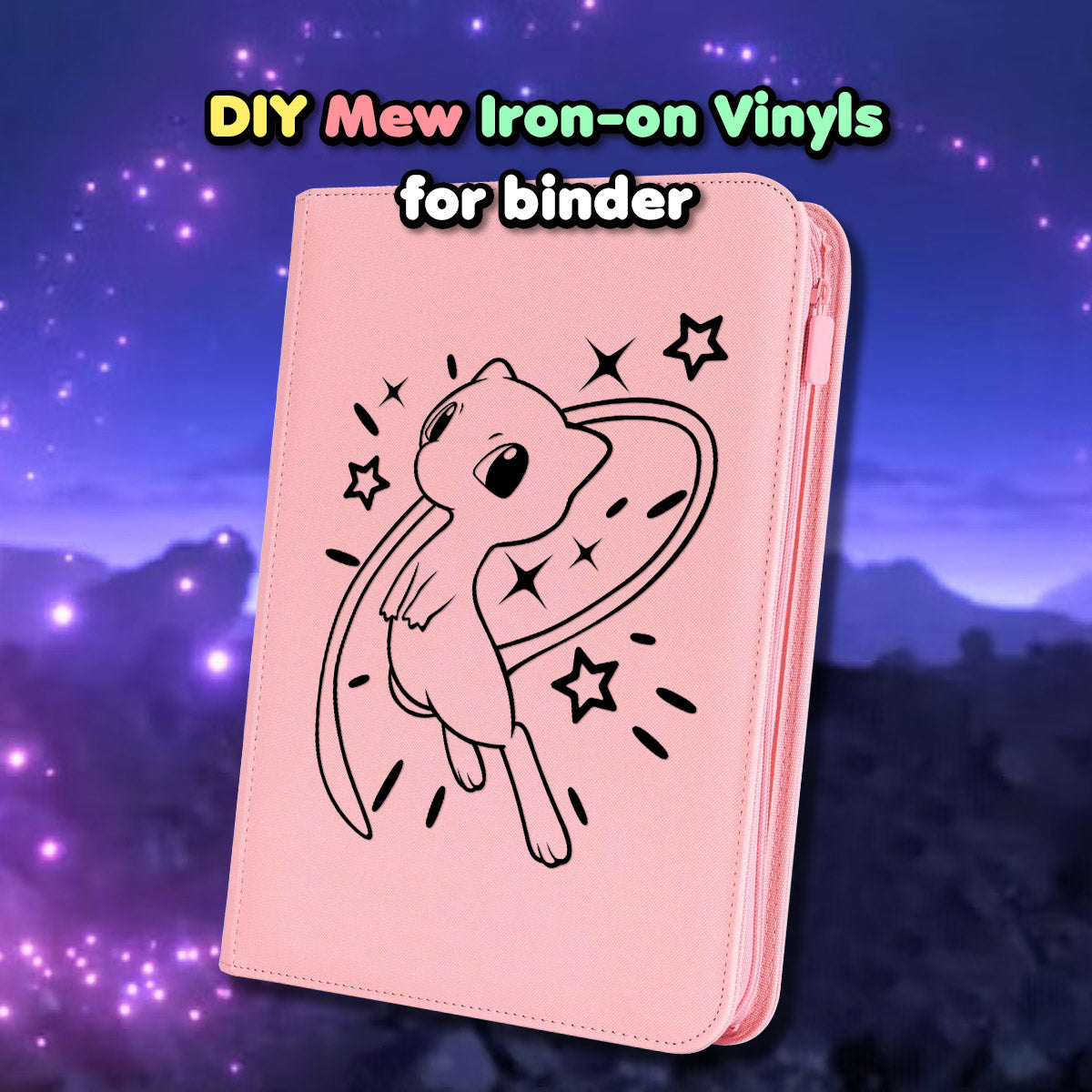 Pokimon Mew Iron-On Binder Vinyls