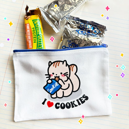I Love Cookies Canvas Pouch