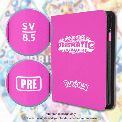 Pokimon Iron-On Binder Vinyls for Prismatic Evolutions