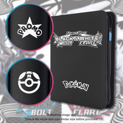 Pokimon Iron-On Binder Vinyls for Black and White