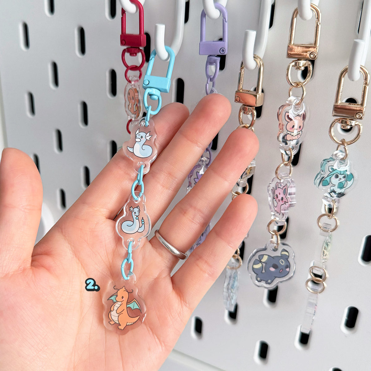 Pokimon 3-piece Connected Keychain
