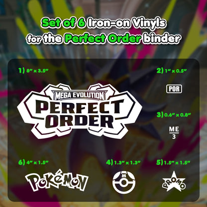 Pokimon Iron-On Binder Vinyls for Perfect Order