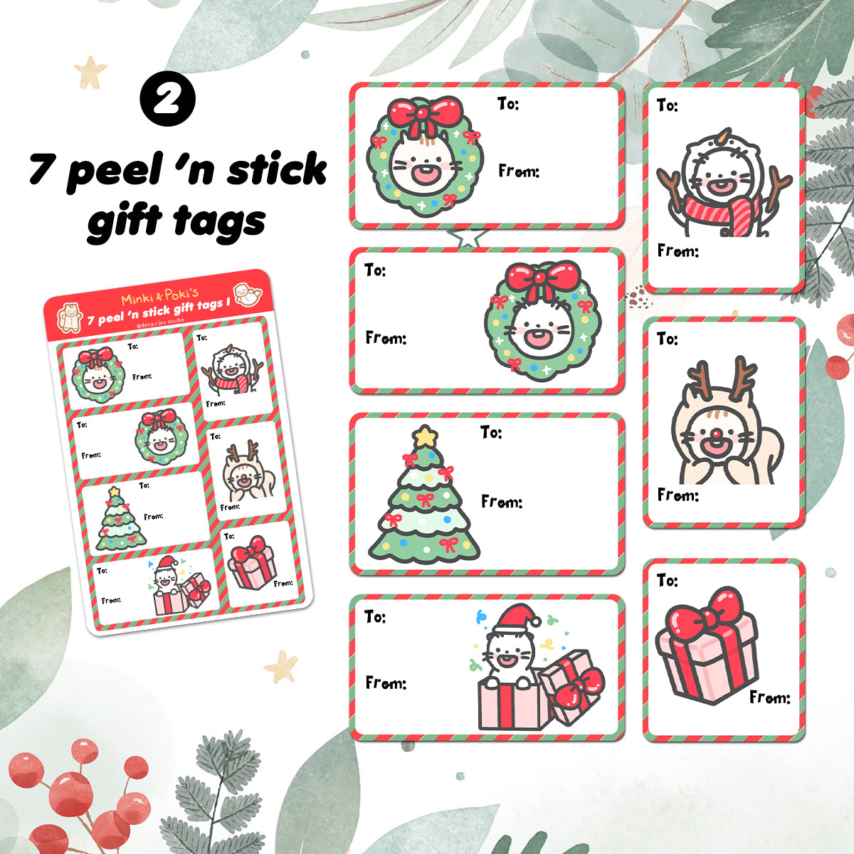 Minki & Poki Christmas Sticker Sheets