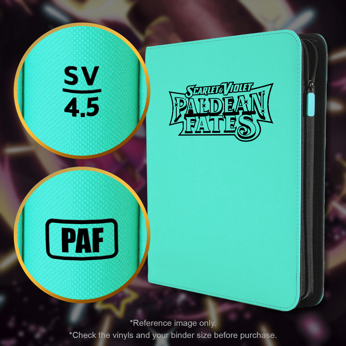Pokimon Iron-On Binder Vinyls for Paldean Fates