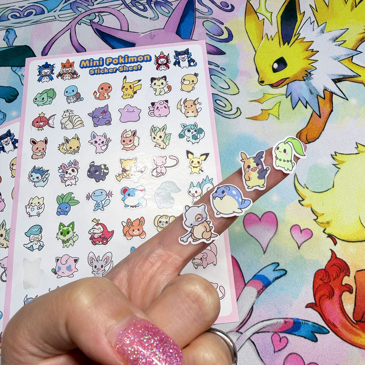 Mini Pokimon Sticker Sheet