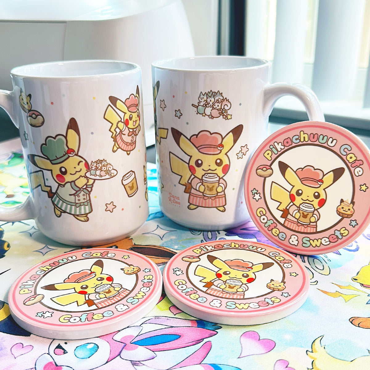 Pokimon Pika Cafe Enamel Coaster