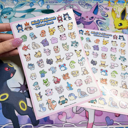 Mini Pokimon Sticker Sheet