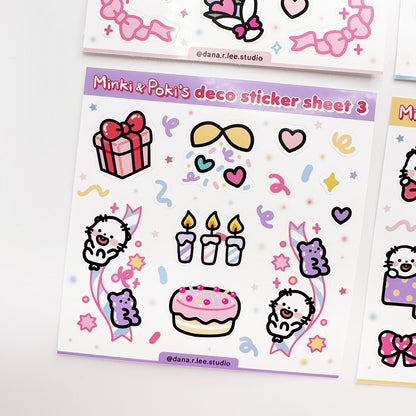 Minki & Poki Mini Sticker Sheet