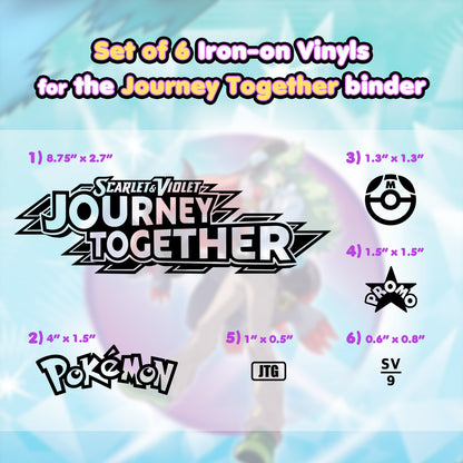Pokimon Iron-On Binder Vinyls for Journey Together