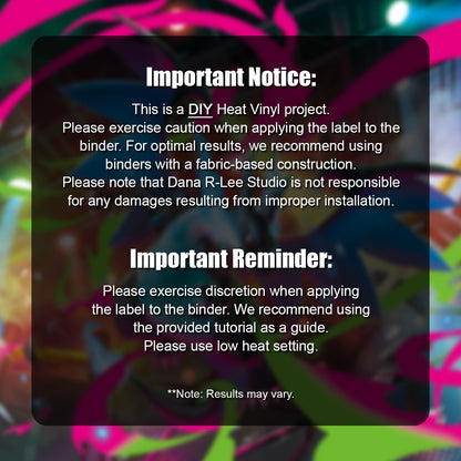 Pokimon Iron-On Binder Vinyls for Phantasmal Flames