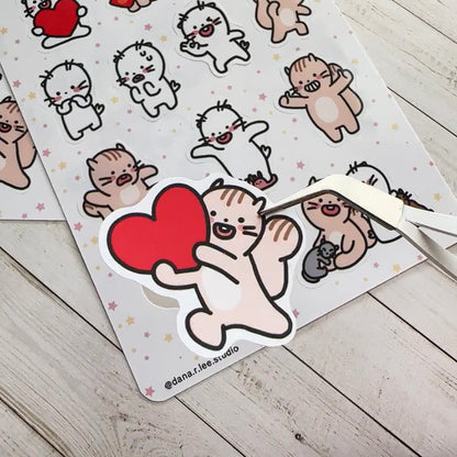 Minki & Poki Emoji Sticker Sheet