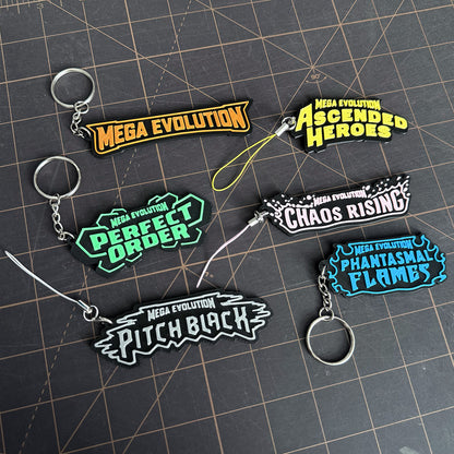 Pokimon Mega Evolution Binder Tag Keychain