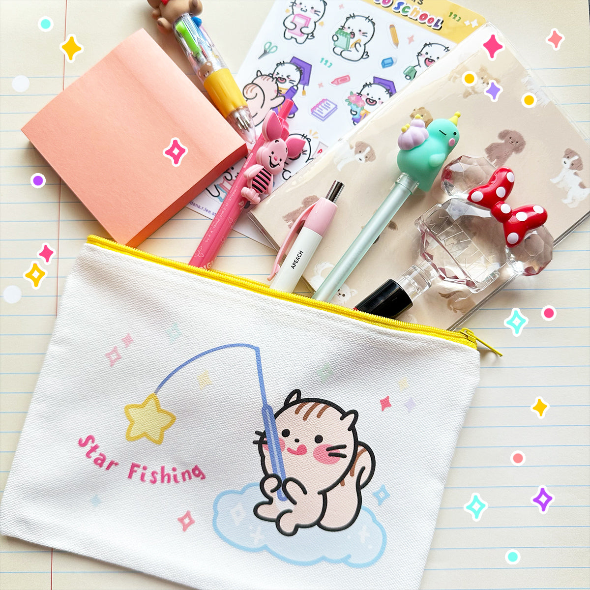 Star Fishing Canvas Pouch