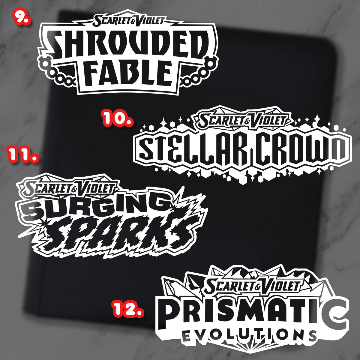 16 Full Set Pokimon Iron-On Binder Vinyl