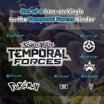 Pokimon Iron-On Binder Vinyls for Temporal Forces