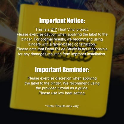 Pokimon Iron-On Binder Vinyls for Surging Sparks