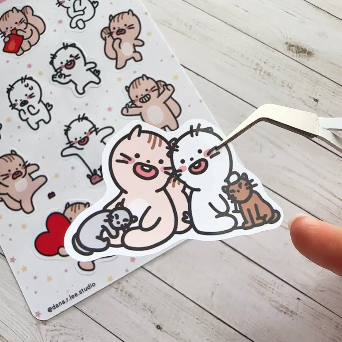 Minki & Poki Emoji Sticker Sheet