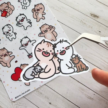 Minki & Poki Emoji Sticker Sheet