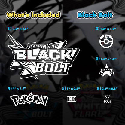 Pokimon Iron-On Binder Vinyls for Black and White